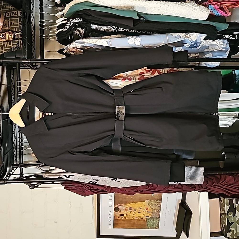 SOLD 💔 PRADA Vintage Nylon Belted Trench Coat - Picture 9 of 12